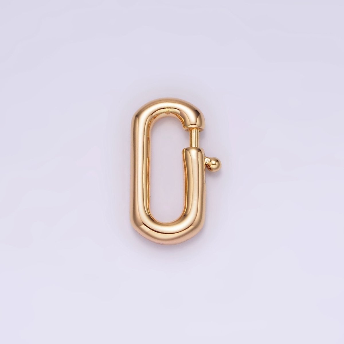 16K Gold Filled 16.3mm, 22.6mm Oblong Push Claw Closure Jewelry Findings Supply | Z-509 Z-510 - DLUXCA