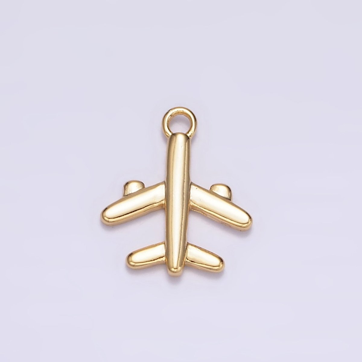 16K Gold Filled 16mm Flying Airplane Traveling Add-On Charm | N973 - DLUXCA
