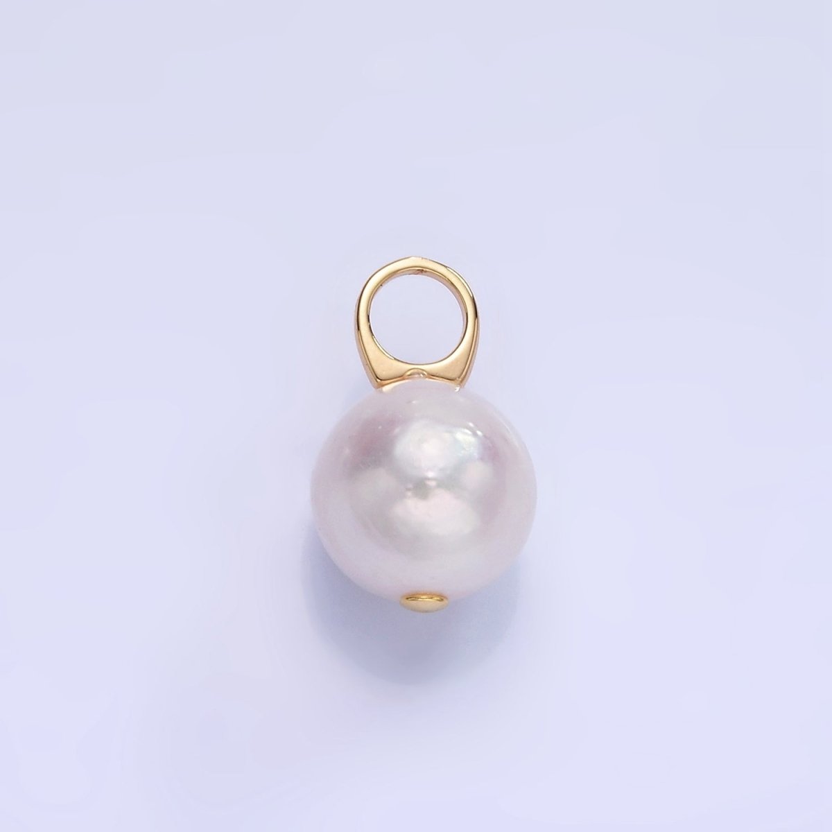 16K Gold Filled 20mm Freshwater Pearl Drop Bail Pendant | P1718 - DLUXCA