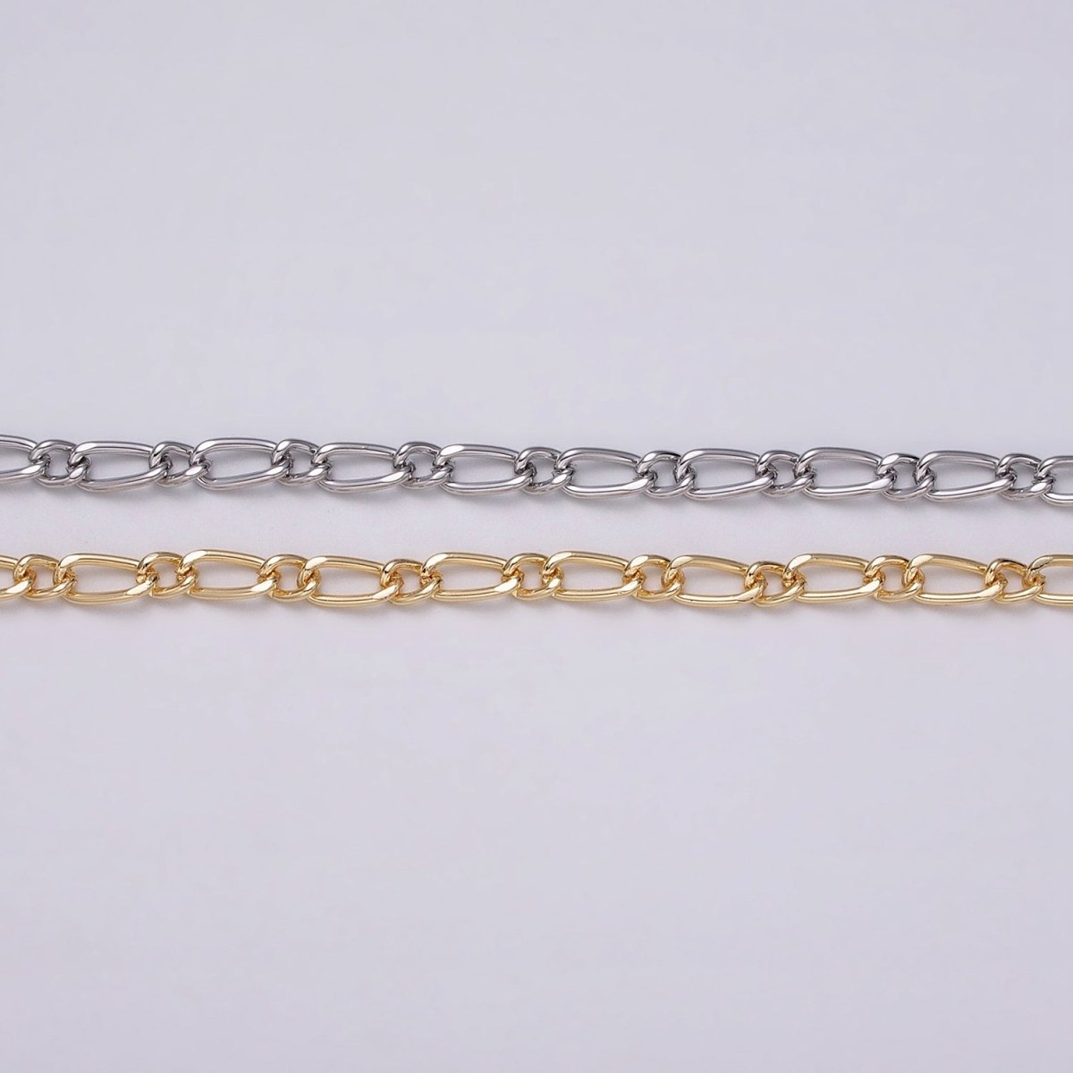 16K Gold Filled 4.3mm Twisted Paperclip Cable Link Unique Unfinished Chain by Yard in Gold & Silver | ROLL-1231 ROLL-1232 Clearance Pricing - DLUXCA