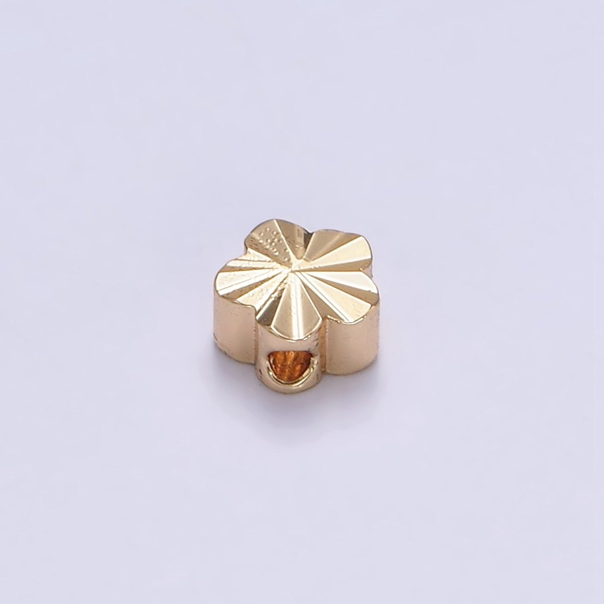 16K Gold Filled 5mm Sunburst Flower Bead | B-839 - DLUXCA
