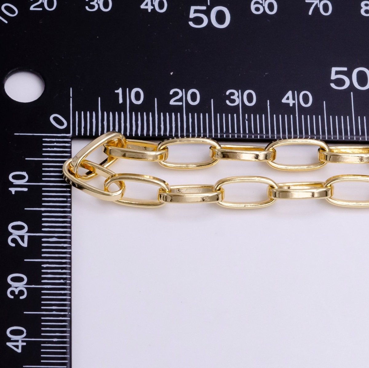 16K Gold Filled 6mm Cable Chunky Statement Unfinished Chain For Jewelry Making | ROLL-1378 Clearance Pricing - DLUXCA