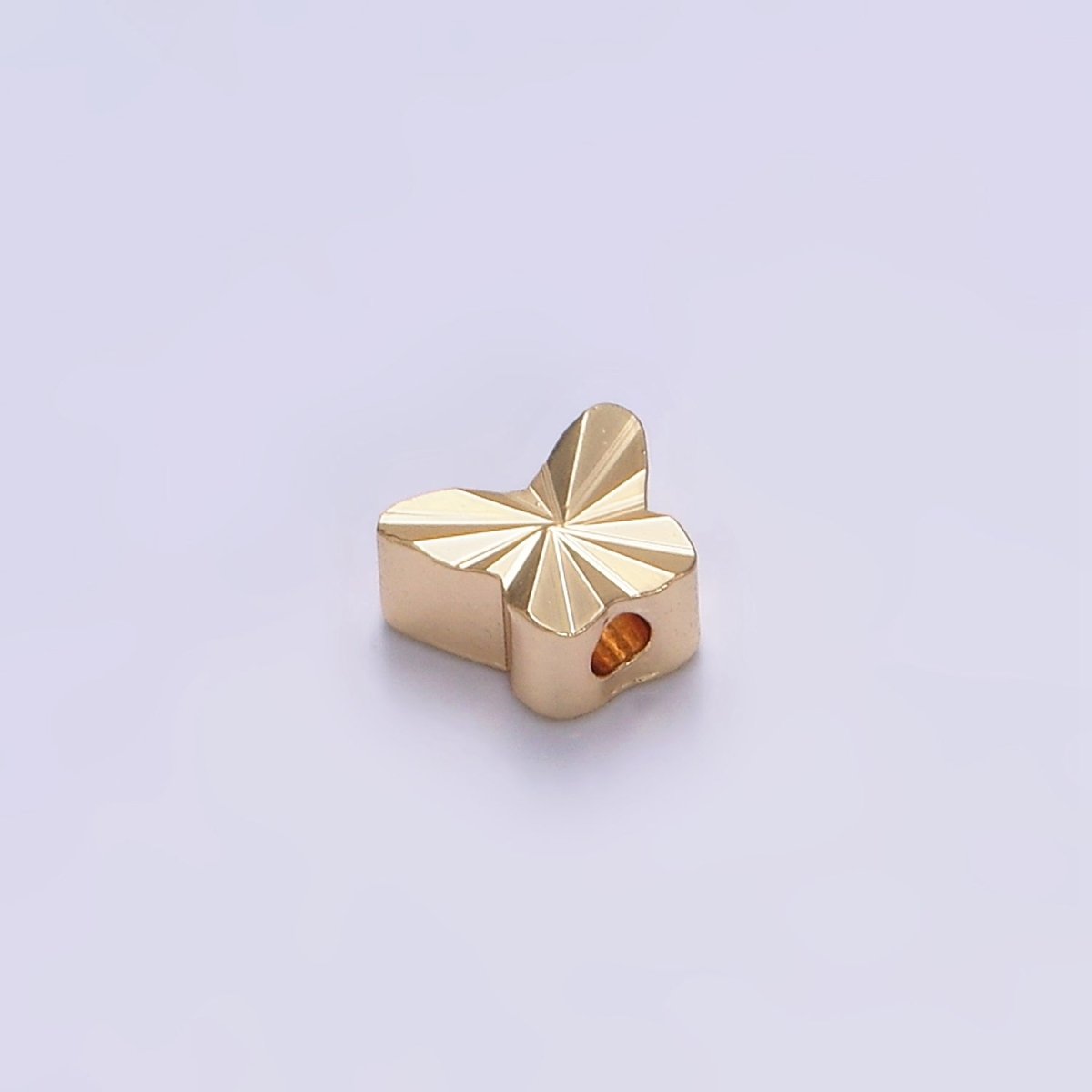 16K Gold Filled 6mm Sunburst Butterfly Mariposa Bead | B-834 - DLUXCA