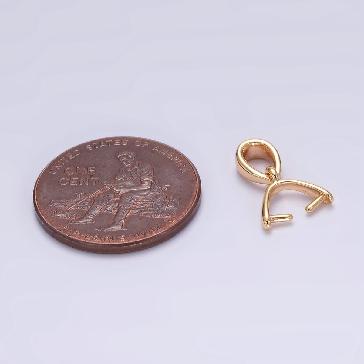 16K Gold Filled Bail Loop for Pendant Jewelry Kit Supplies For DIY Jewelry Making | N1779 - DLUXCA