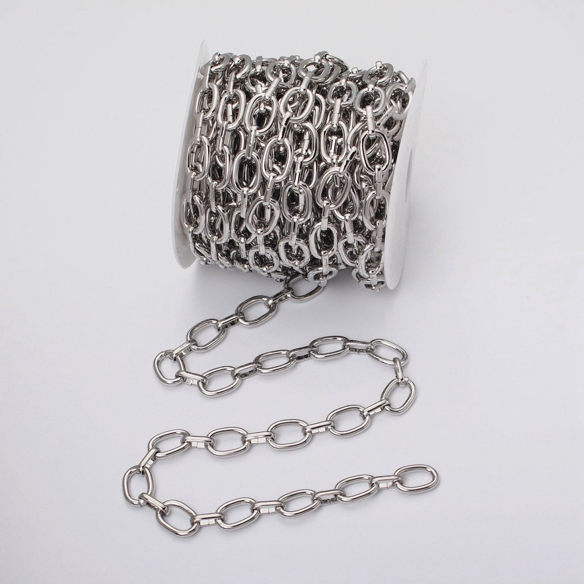 16k Gold Filled Cable Chain Link Unfinished Chain by Yard for Statement Layer Necklace Chain Streetwear Essentials | ROLL-1207 Clearance Pricing - DLUXCA