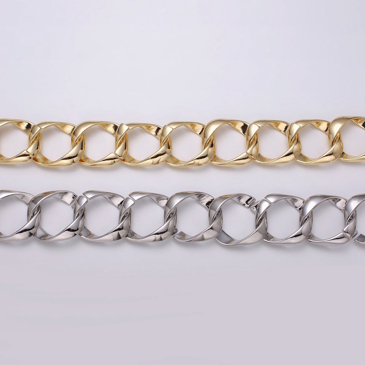 16k Gold Filled Chain by Yard Big Oval Cable Chain Unfinished Chain Wholesale Chunky Chain Large Link Chain | ROLL-1301 ROLL-1302 Clearance Pricing - DLUXCA