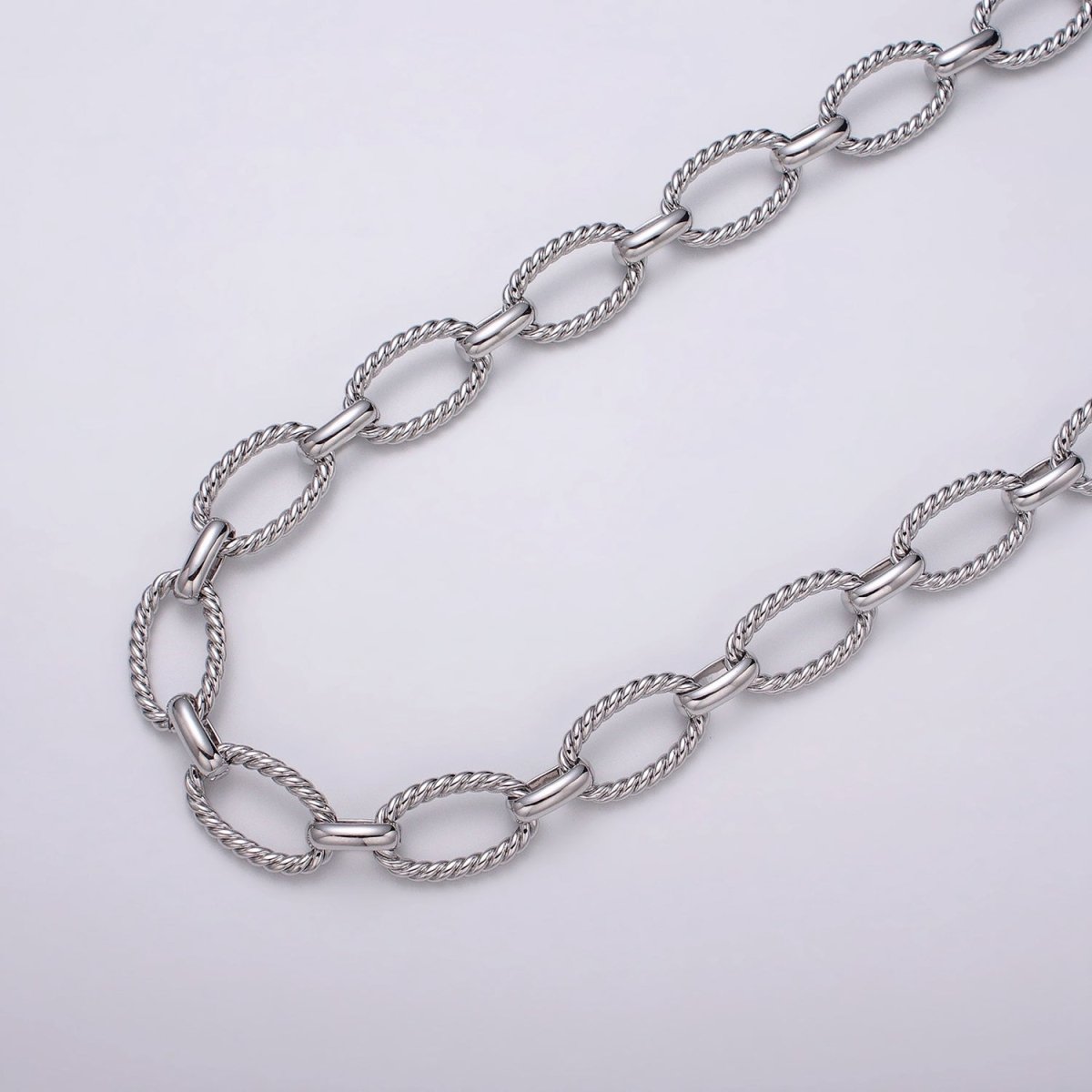 16k Gold Filled Chain by Yard Rope Oval Cable Chain Unfinished Chain Wholesale Chunky Chain Large Oval Link Chain | ROLL-1319 ROLL-1320 Clearance Pricing - DLUXCA