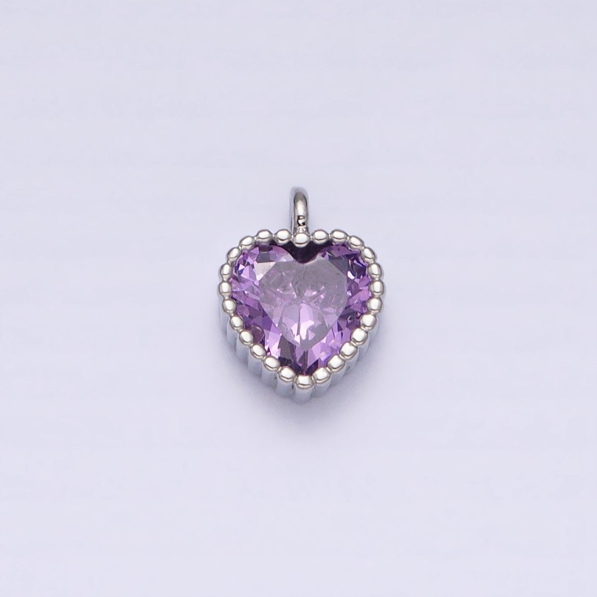 16K Gold Filled CZ Clear, Pink, Purple Mini Heart Add-On Charm in Gold & Silver | AC1258 - AC1263 - DLUXCA