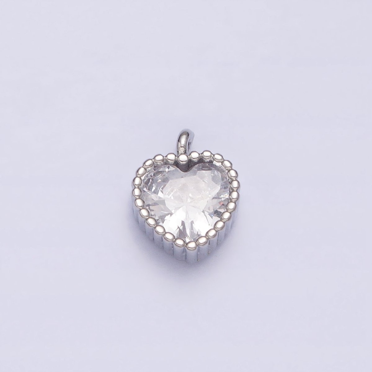 16K Gold Filled CZ Clear, Pink, Purple Mini Heart Add-On Charm in Gold & Silver | AC1258 - AC1263 - DLUXCA