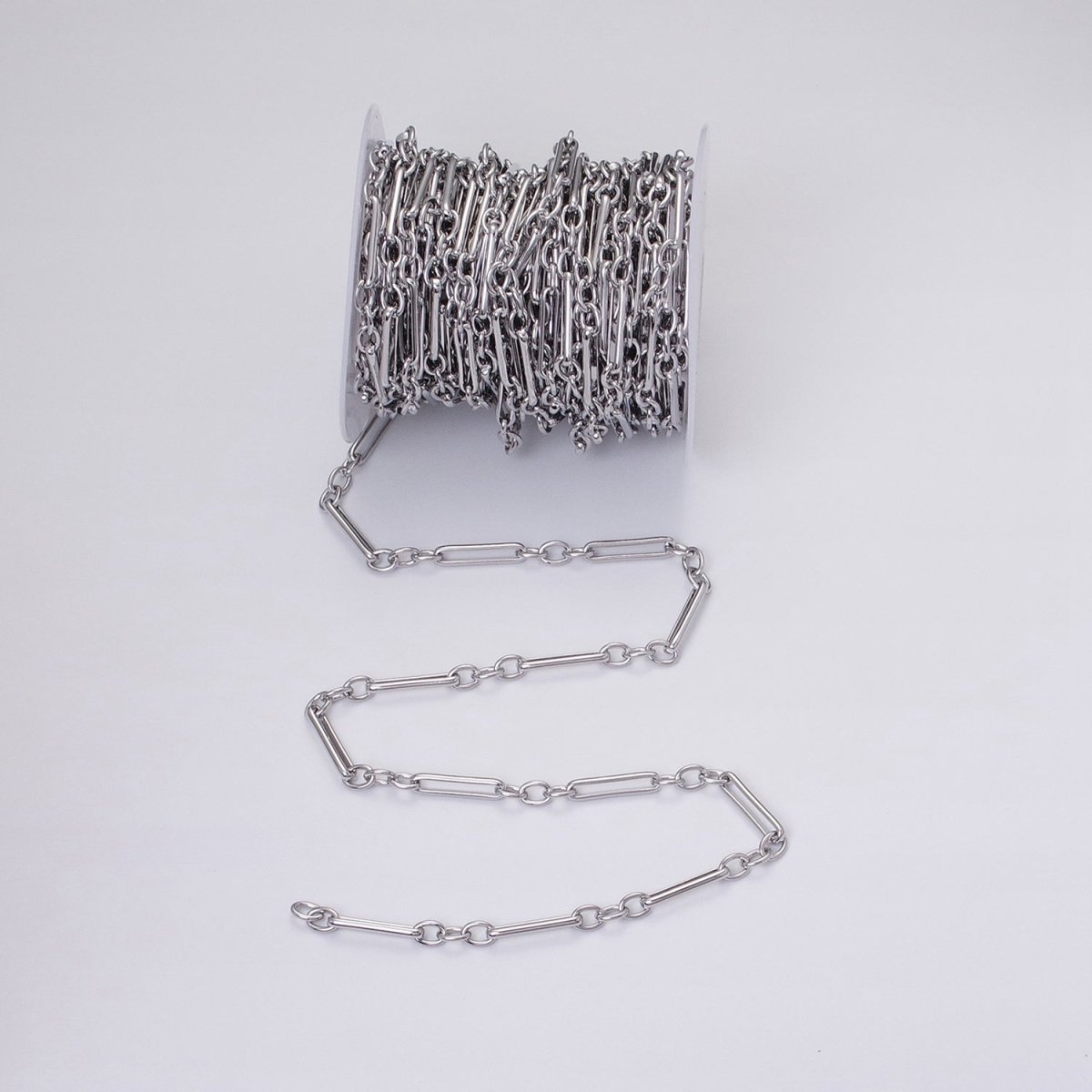 16K Gold Filled Figaro Long and Short Fancy Chain, Silver Figure Eight Chain PaperClip Chain by Yard for Jewelry Making Supply | ROLL-1261 ROLL-1262 Clearance Pricing - DLUXCA