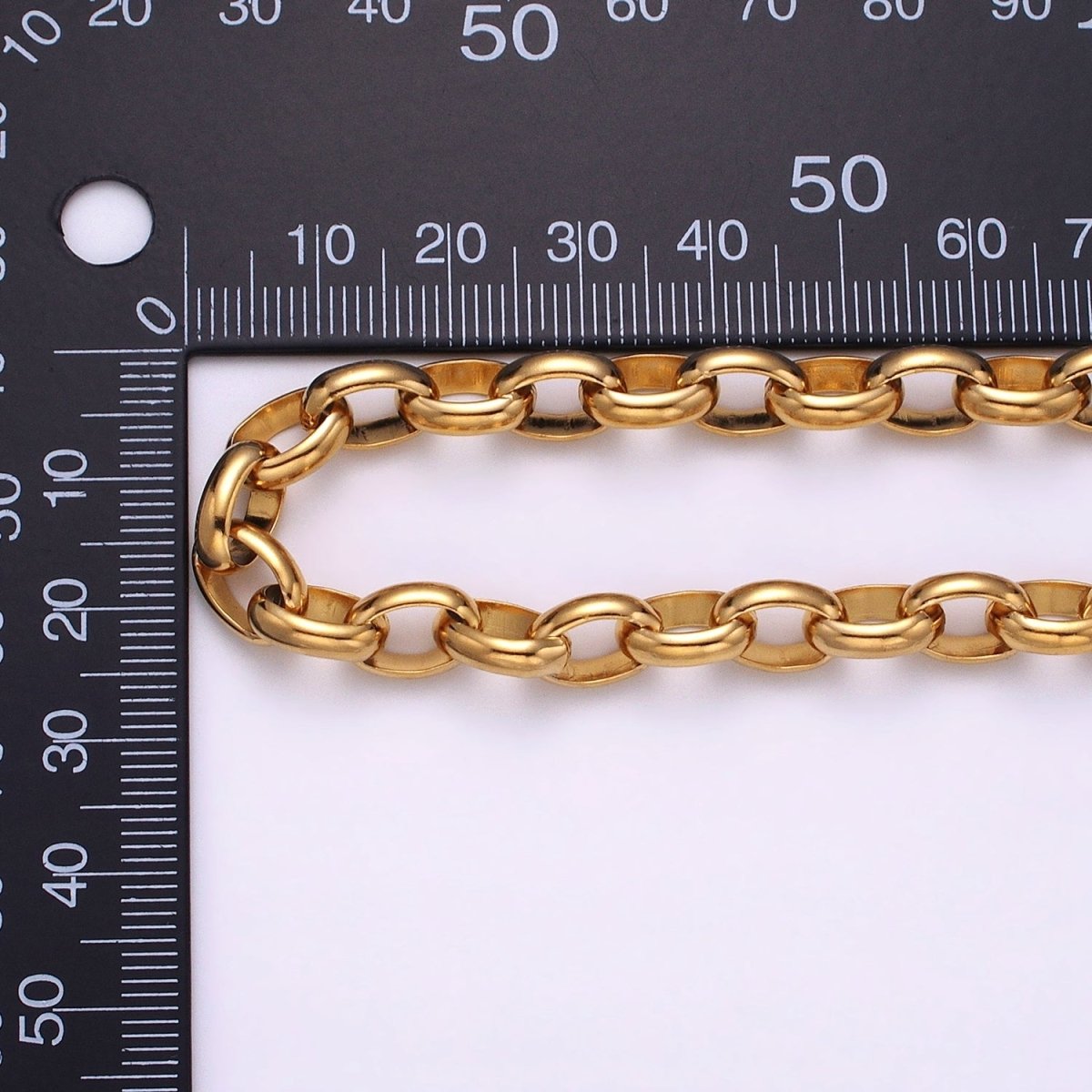 16K Gold Filled Large Chunky Gold, Silver Oval Chain, Thick Link Chain by the Yard Wholesale Chain Jewelry Supplies | ROLL-1273 ROLL-1274 Clearance Pricing - DLUXCA
