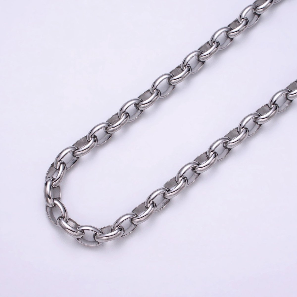 16K Gold Filled Large Chunky Gold, Silver Oval Chain, Thick Link Chain by the Yard Wholesale Chain Jewelry Supplies | ROLL-1273 ROLL-1274 Clearance Pricing - DLUXCA