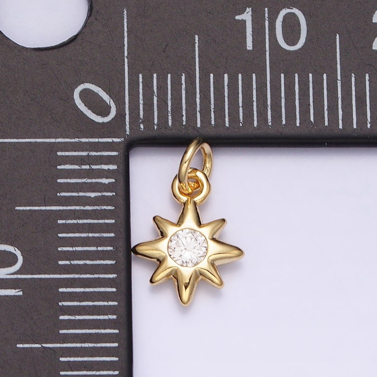 16K Gold Filled Mini Celestial North Star CZ Add-On Charm | AC-1166 - DLUXCA