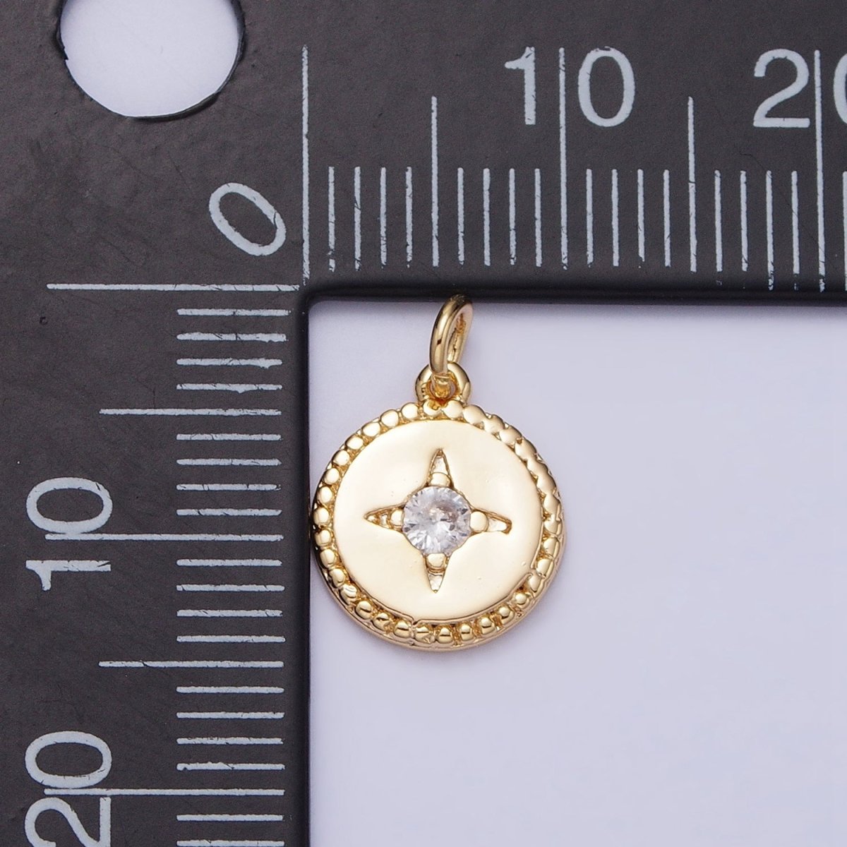 16K Gold Filled Mini Star CZ Braided Round Add-On Charm in Gold & Silver | AC1221 AC1222 - DLUXCA