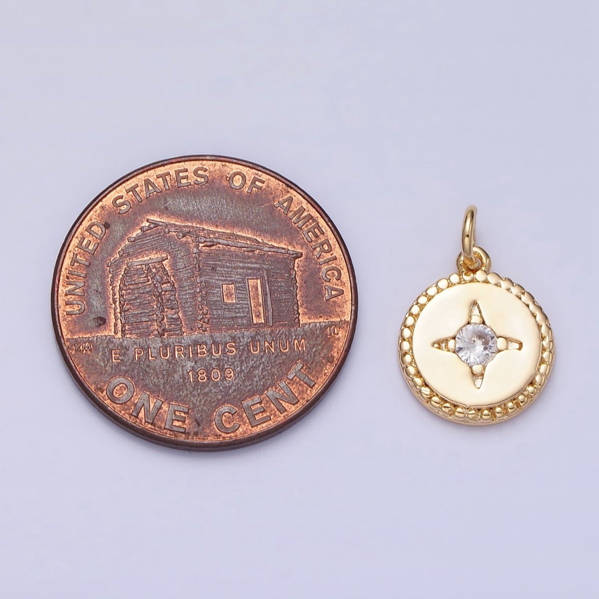 16K Gold Filled Mini Star CZ Braided Round Add-On Charm in Gold & Silver | AC1221 AC1222 - DLUXCA