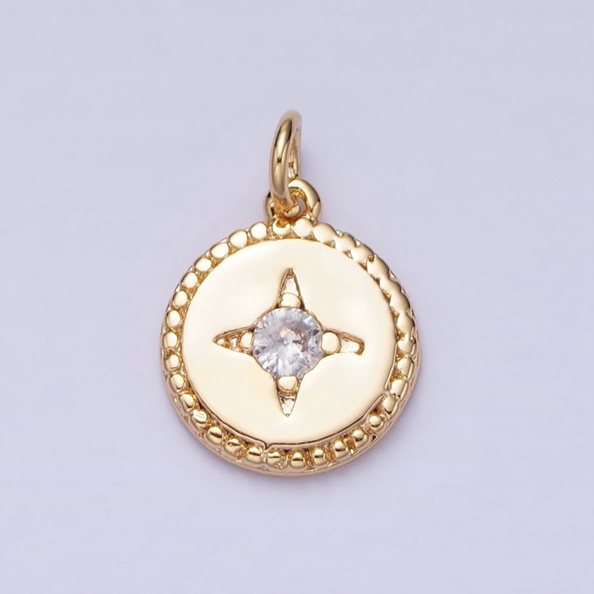 16K Gold Filled Mini Star CZ Braided Round Add-On Charm in Gold & Silver | AC1221 AC1222 - DLUXCA
