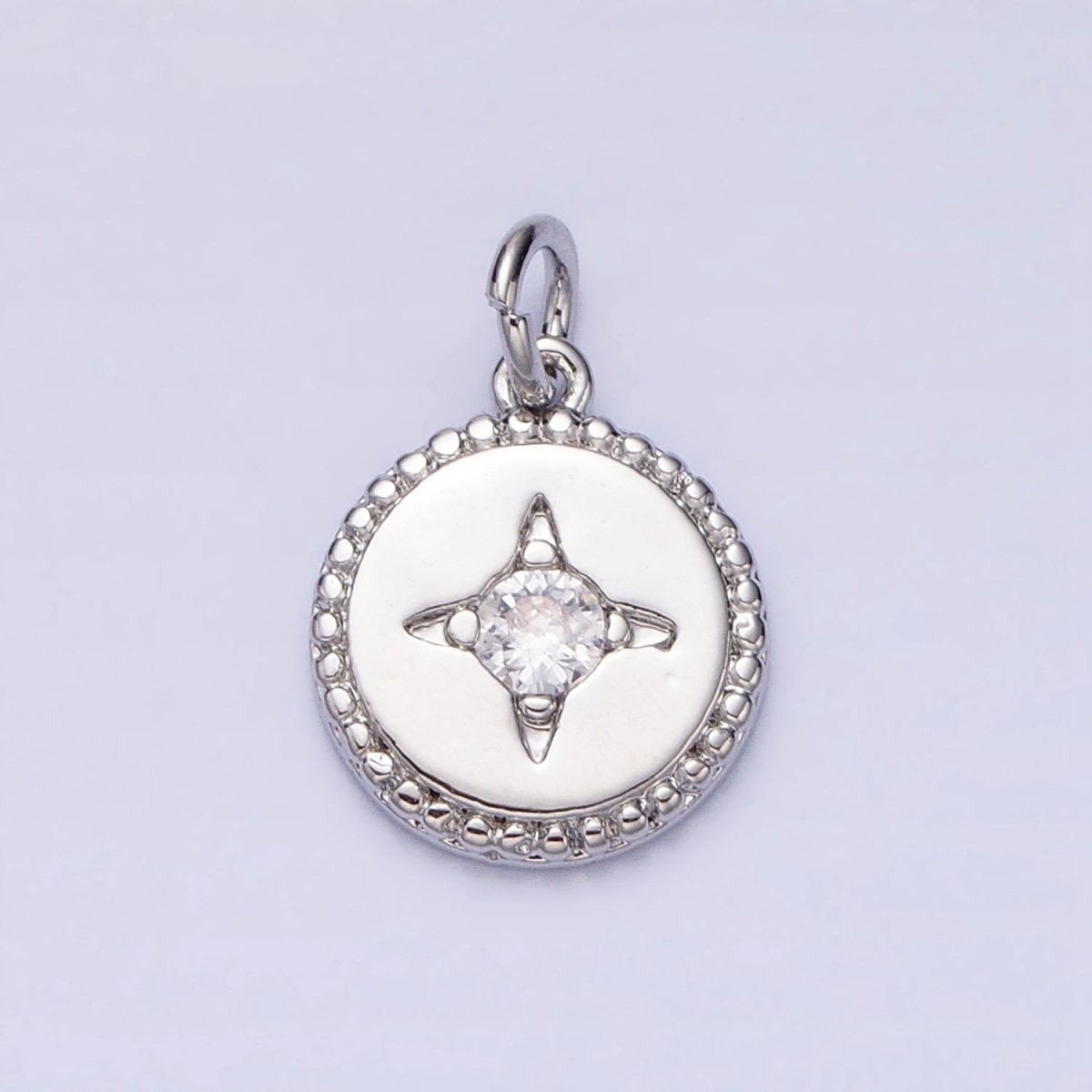 16K Gold Filled Mini Star CZ Braided Round Add-On Charm in Gold & Silver | AC1221 AC1222 - DLUXCA