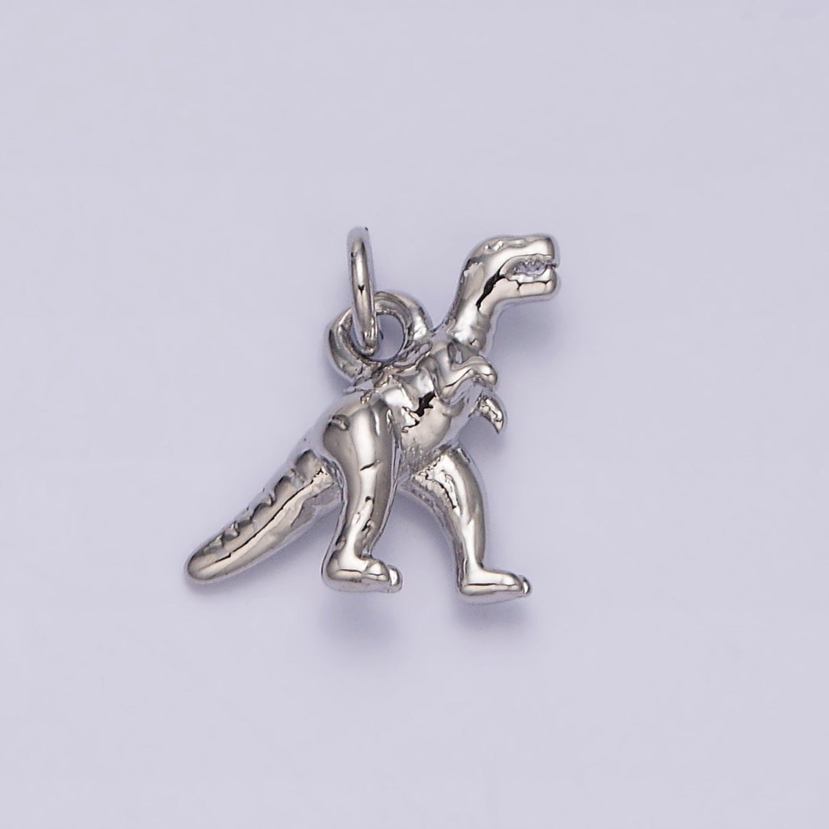 16K Gold Filled Mini T-Rex Dinosaurs Add-On Charm in Gold & Silver | AC-1125 AC-1126 - DLUXCA