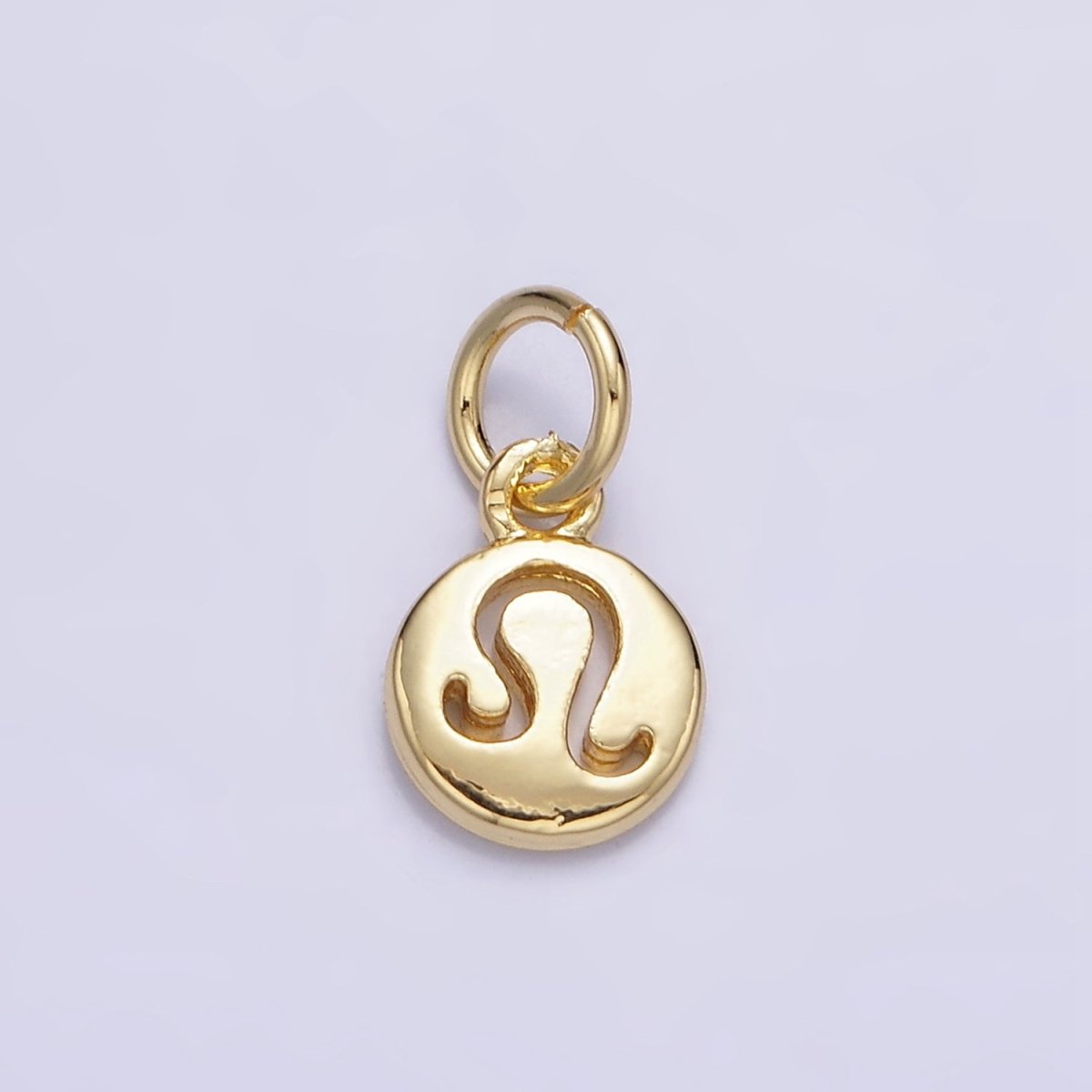 16K Gold Filled Mini Zodiac Horoscope Sign Personalized Add-On Open Round Charm | AD483 - AD494 - DLUXCA