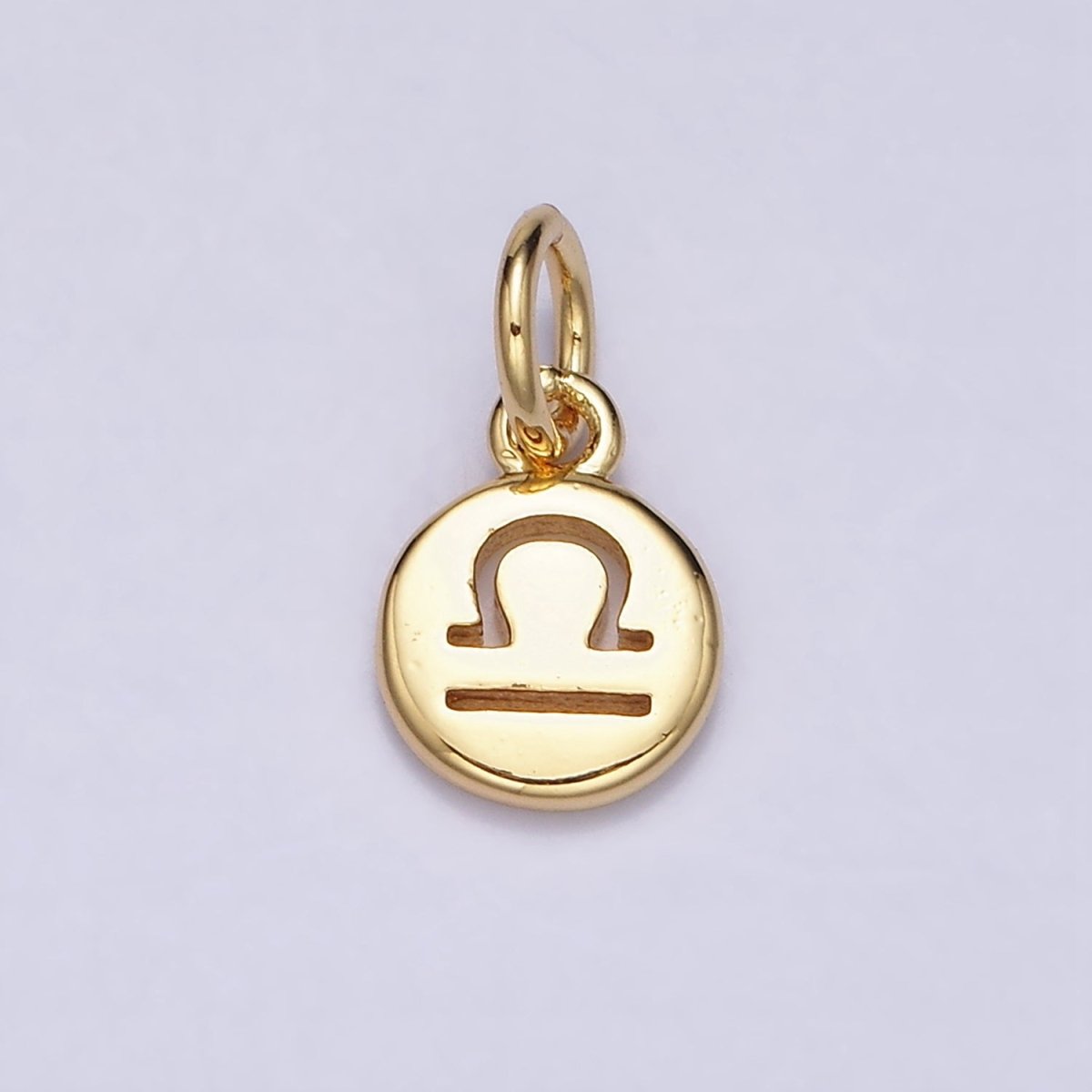 16K Gold Filled Mini Zodiac Horoscope Sign Personalized Add-On Open Round Charm | AD483 - AD494 - DLUXCA