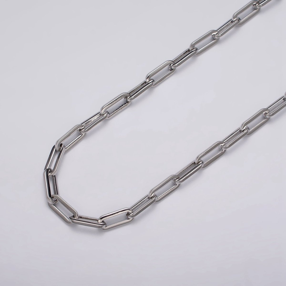 16k Gold Filled PaperClip Unfinished 5.5mm Chain Gold & Silver | ROLL-1149 ROLL-1150 Clearance Pricing - DLUXCA