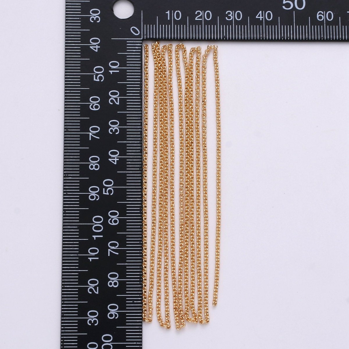 16K Gold Filled ROLO Cable Chain By Yard For Jewelry Making, Lead Free Nickel Free Chain For Necklace Bracelet Anklet Supply Component | ROLL-277 Clearance Pricing - DLUXCA