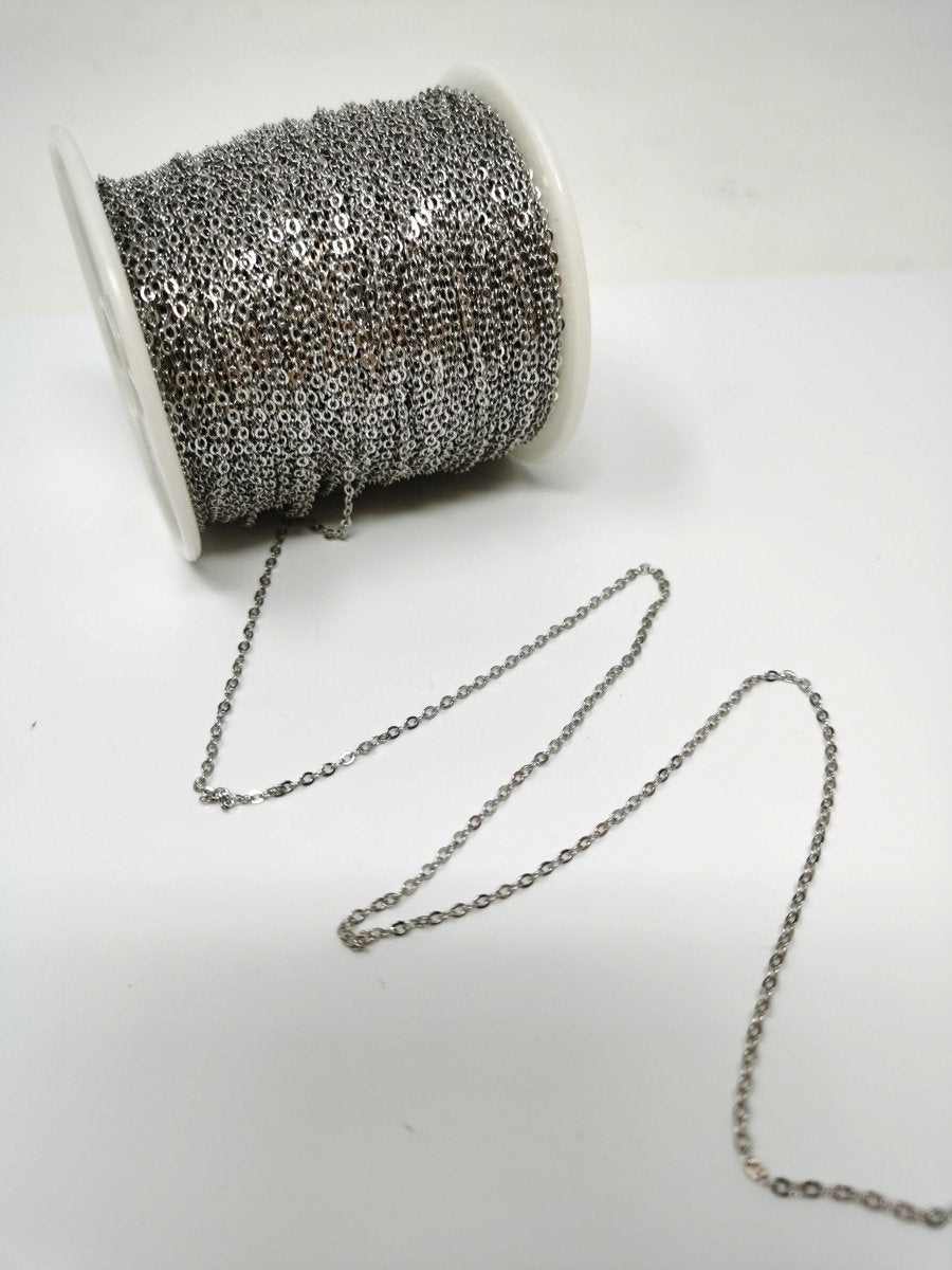 16K Gold Filled ROLO Cable Chain by Yard, Gold Filled Cable Rolo Chain by Yard Wholesale Bulk Roll Chain For Jewelry | ROLL-023, ROLL-101 - DLUXCA