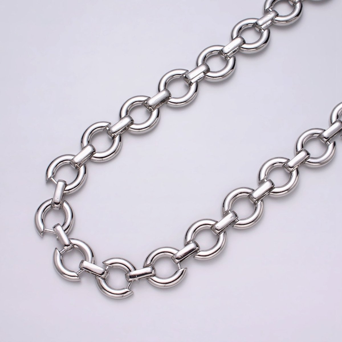16K Gold Filled Round Cable Chain Chain, Silver Unique Chain by Yard for Jewelry Making Supply | ROLL-1317 ROLL-1318 Clearance Pricing - DLUXCA
