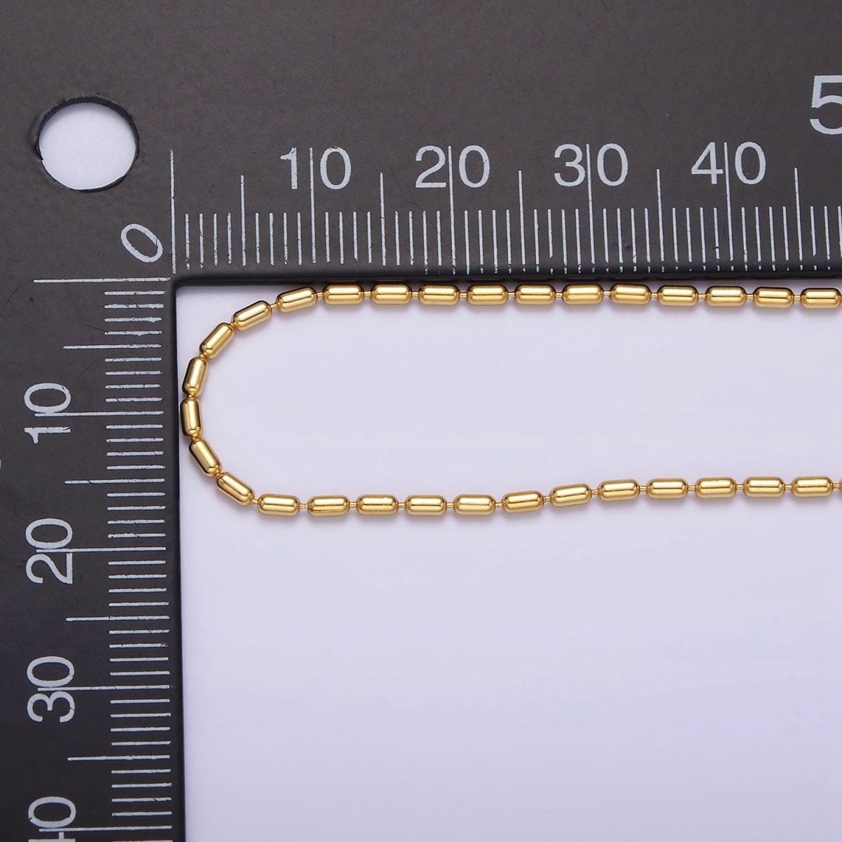 16K Gold Vermeil S925 1.5mm Dainty Tube 15.5 Inch Choker Chain Necklace | WA-1981 Clearance Pricing - DLUXCA