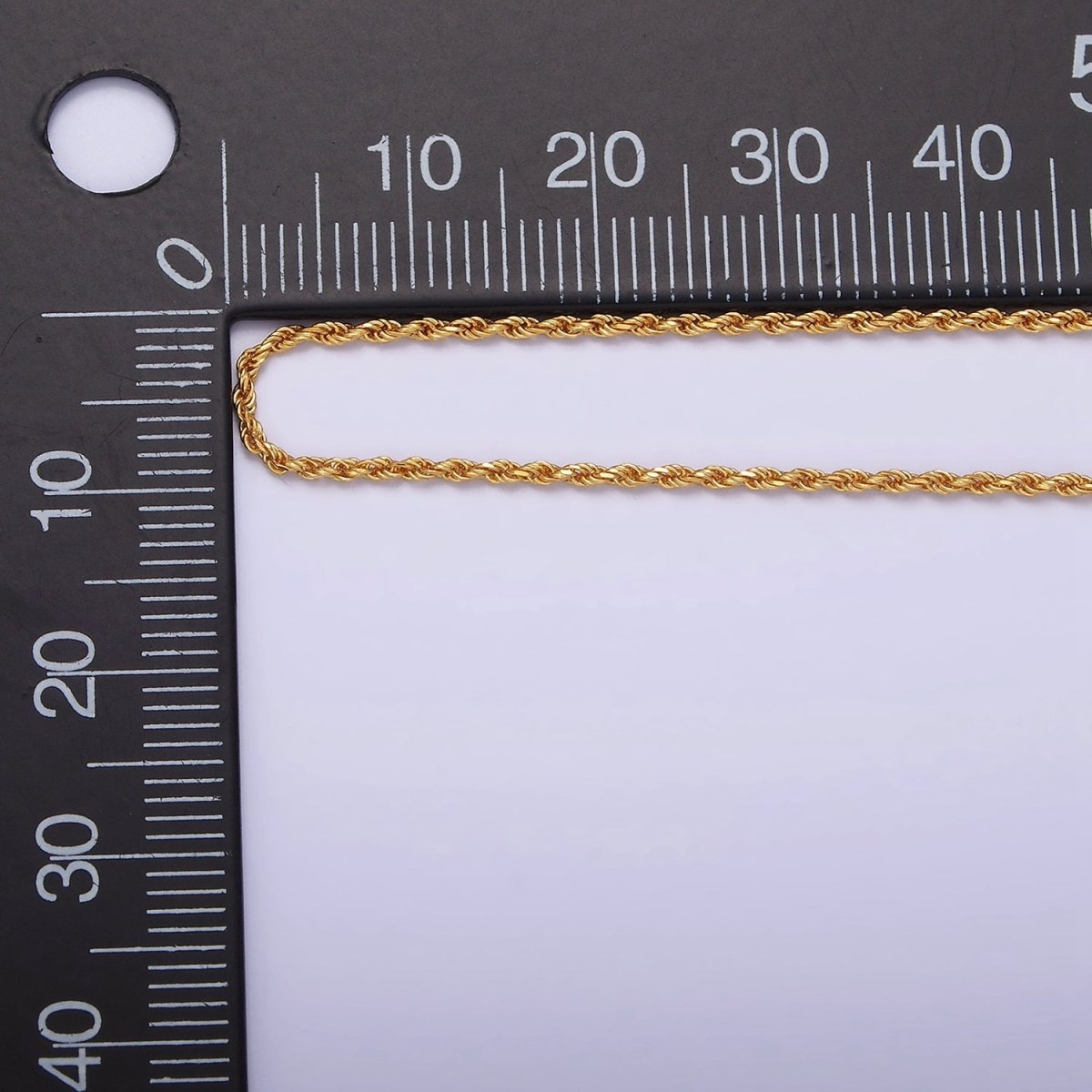 16K Gold Vermeil S925 Sterling Silver 1.2mm Dainty Twisted Rope Chain Necklace | WA-1956 Clearance Pricing - DLUXCA