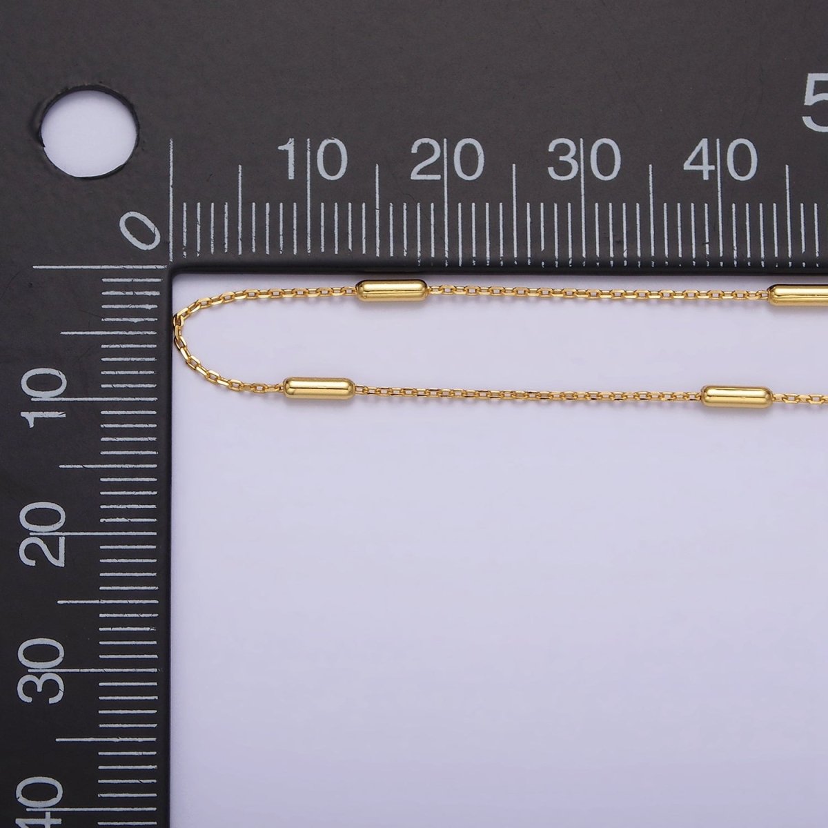 16K Gold Vermeil S925 Sterling Silver 1.6mm Tube Satellite 15.5 Inch Choker Chain Necklace | WA-1953 Clearance Pricing - DLUXCA