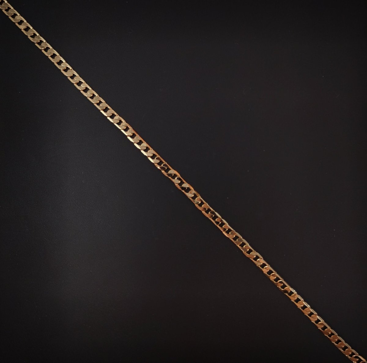 17.0'' Ready to Use 18K Rosy Gold Filled Cuban Curb Necklace Chain, Layering Curb Chain Dainty Necklace, For Necklace Making, 4mm Curb Necklace w/ Lobster Clasps | CN-683 Clearance Pricing - DLUXCA