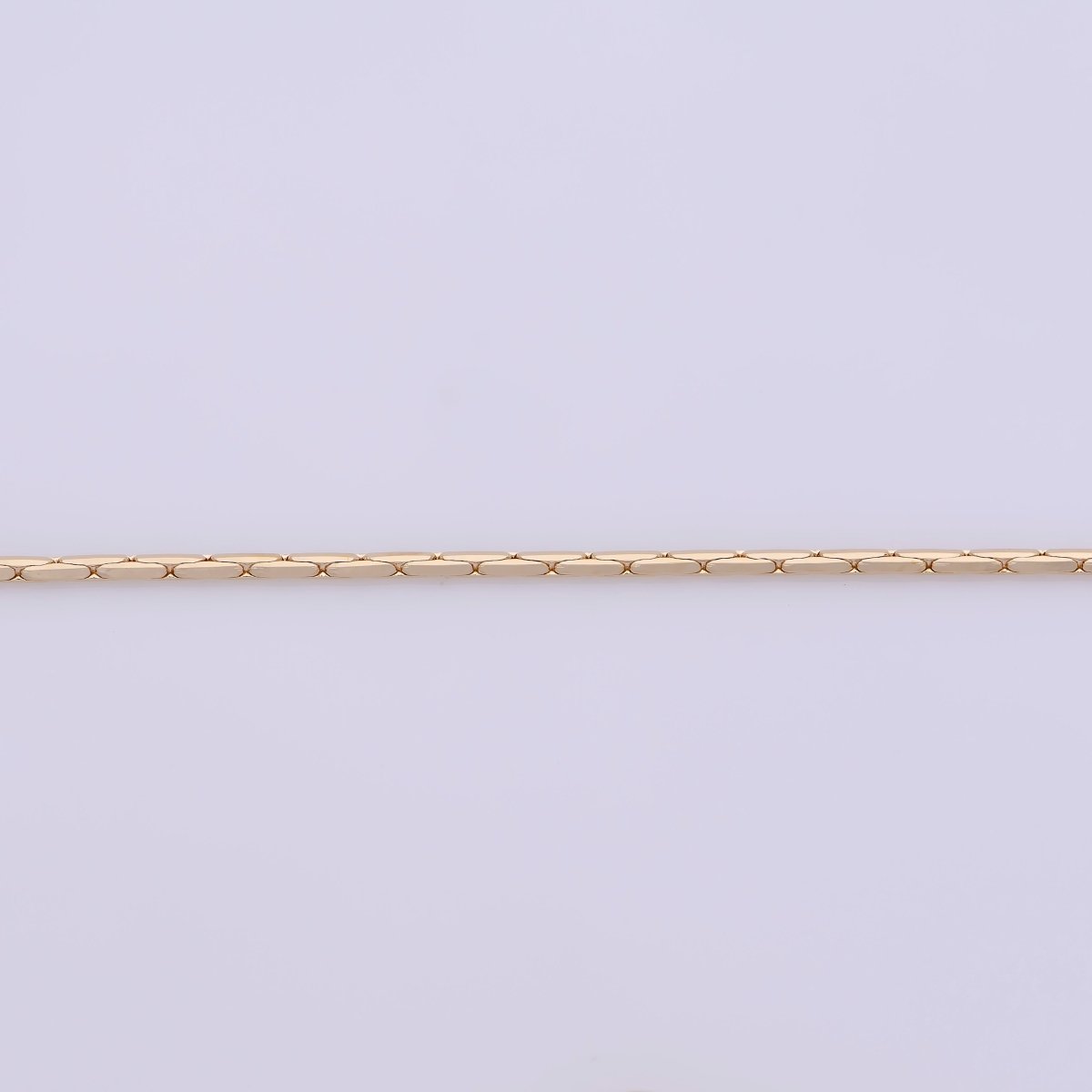 17.5 inch, 23.5 Beading Crimpable Chain Necklace, 18K Gold Plated Designed Finished Chain For Jewelry Necklace Making, Dainty 1.2mm Designed Necklace w/ Spring Ring | CN-389 CN-390 Clearance Pricing - DLUXCA