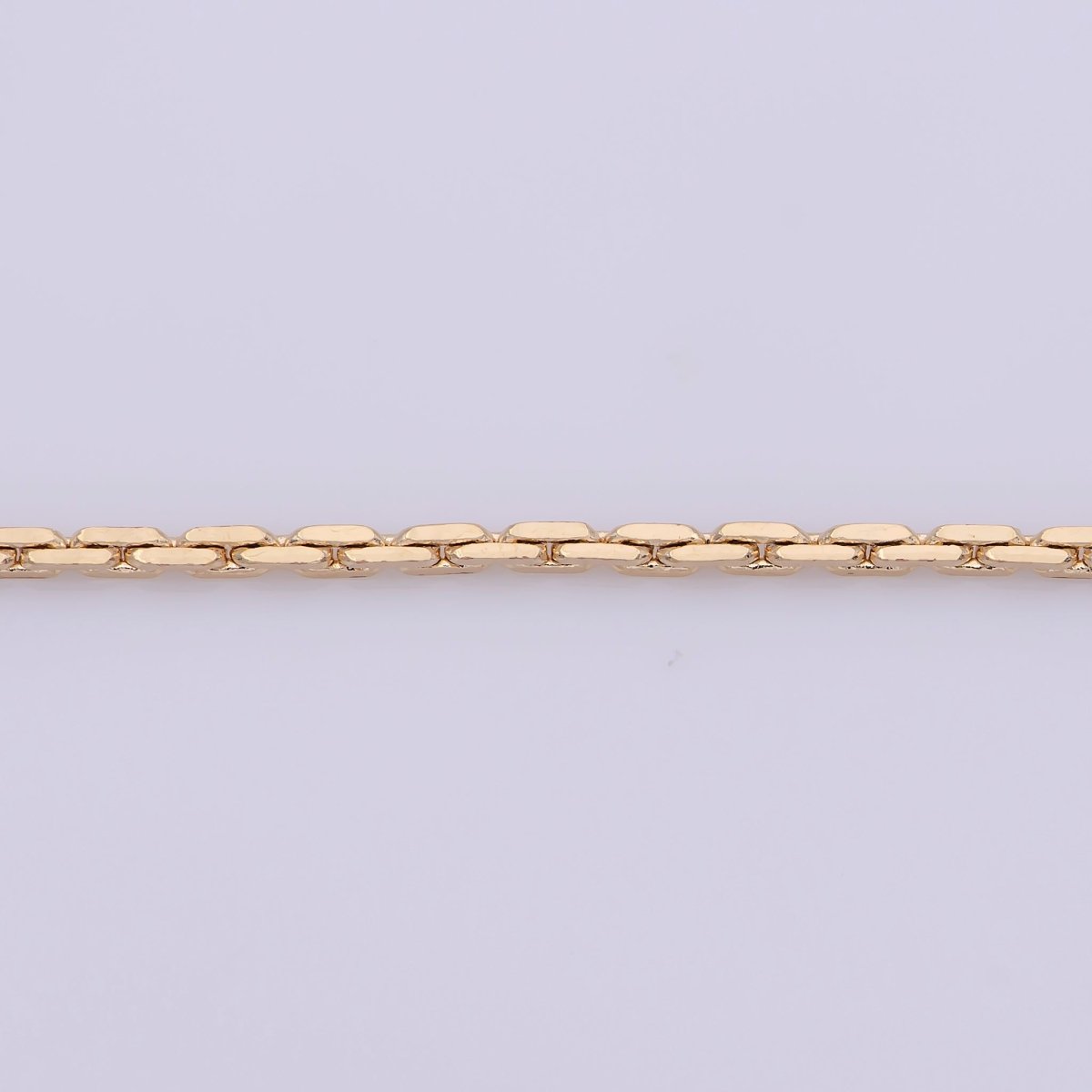 17.5 inch Boston Link Chain Necklace, 18K Gold Plated Finished Chain For Jewelry Necklace Making, Dainty 1.5mm Cable Necklace w/Lobster Clasps | CN-386 Clearance Pricing - DLUXCA