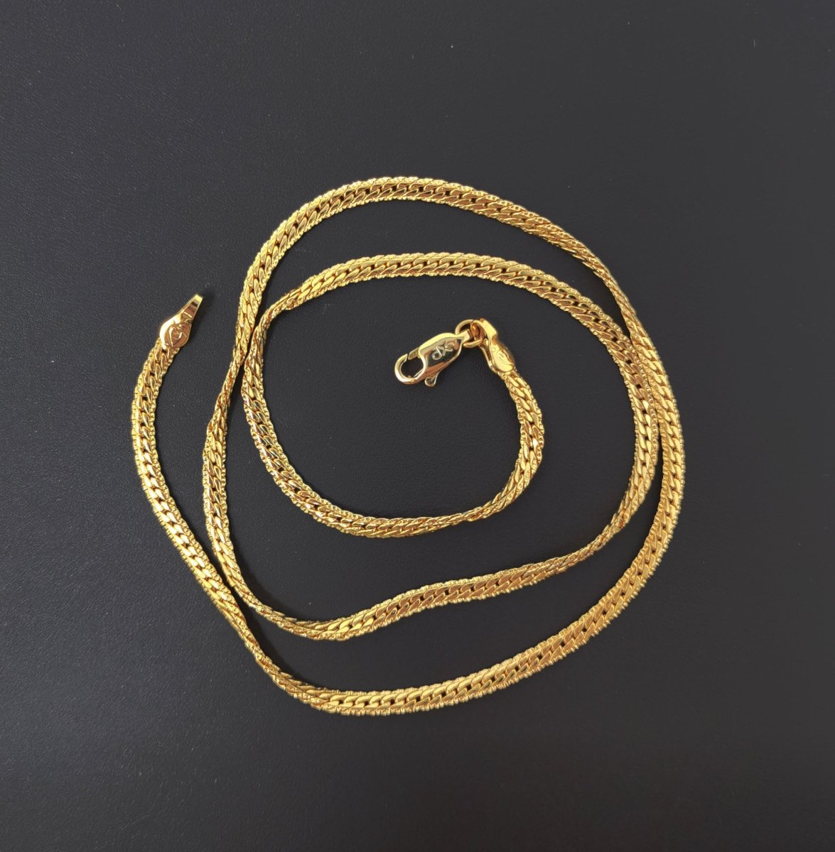 17.7" 24K Gold Filled Herringbone Necklace, 2.3mm In Width, w/ Lobster Clasps | CN-526 - DLUXCA