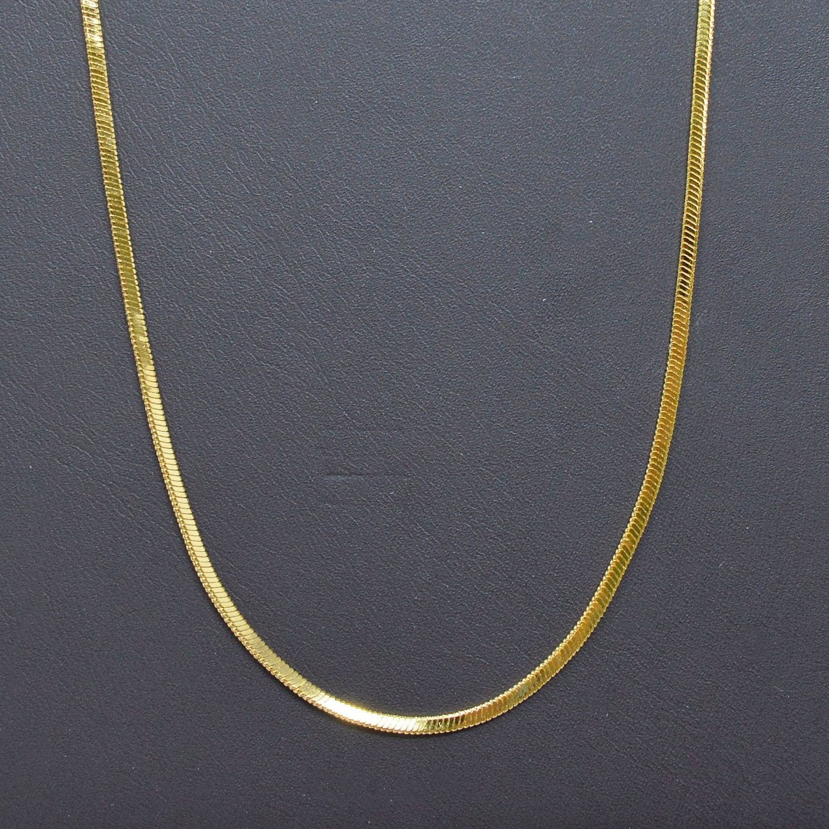 17.7 inch Omega Chain Necklace, 24K Gold Filled Finished Necklace For Jewelry Making, Dainty 1.8mm Omega Necklace w/ Lobster Clasps | CN-985 Clearance Pricing - DLUXCA