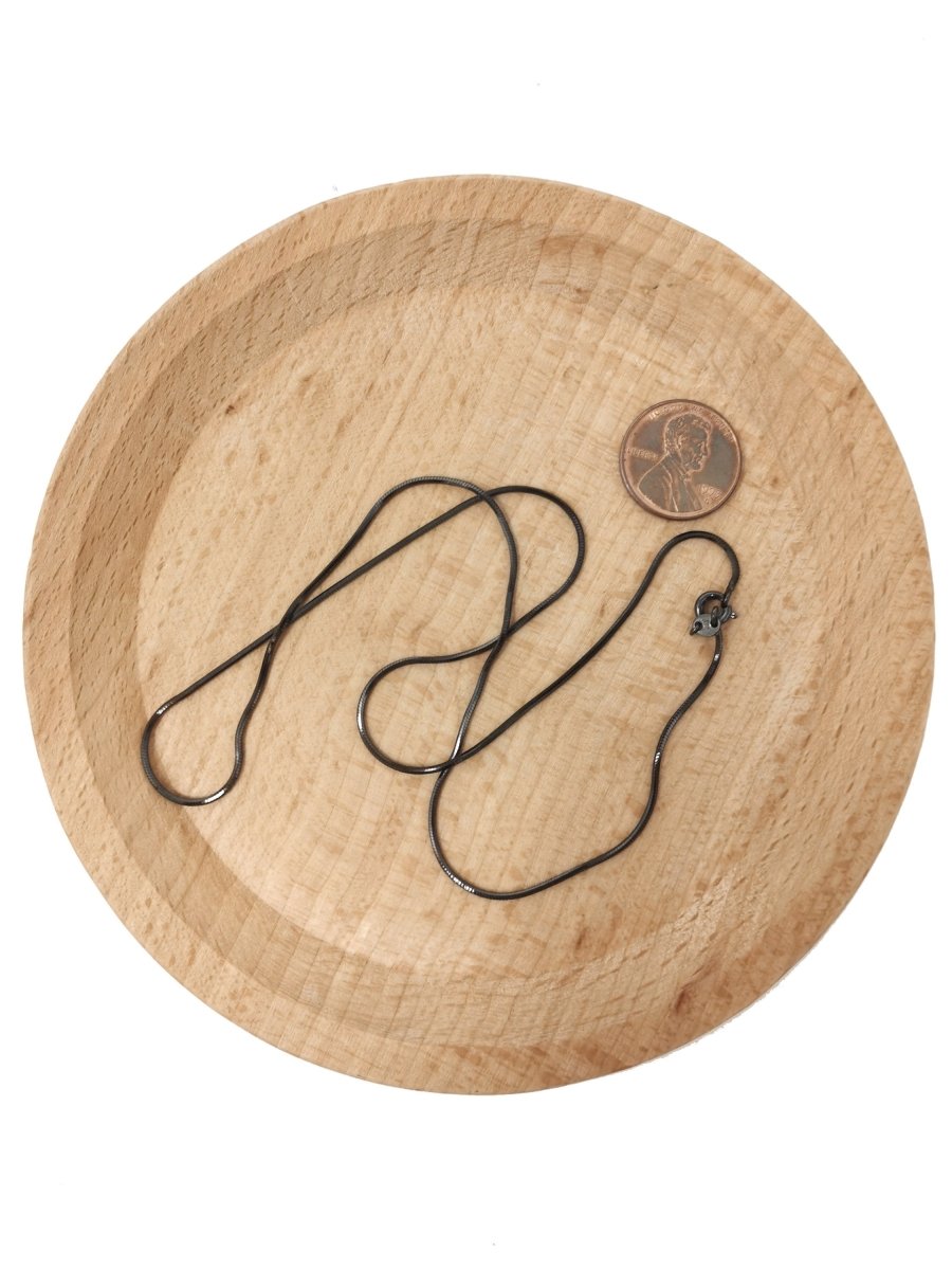 17.7 inches Black Cocoon Necklace, 1mm Gold Filled Necklace w/ Spring Ring | CN-335 Clearance Pricing - DLUXCA