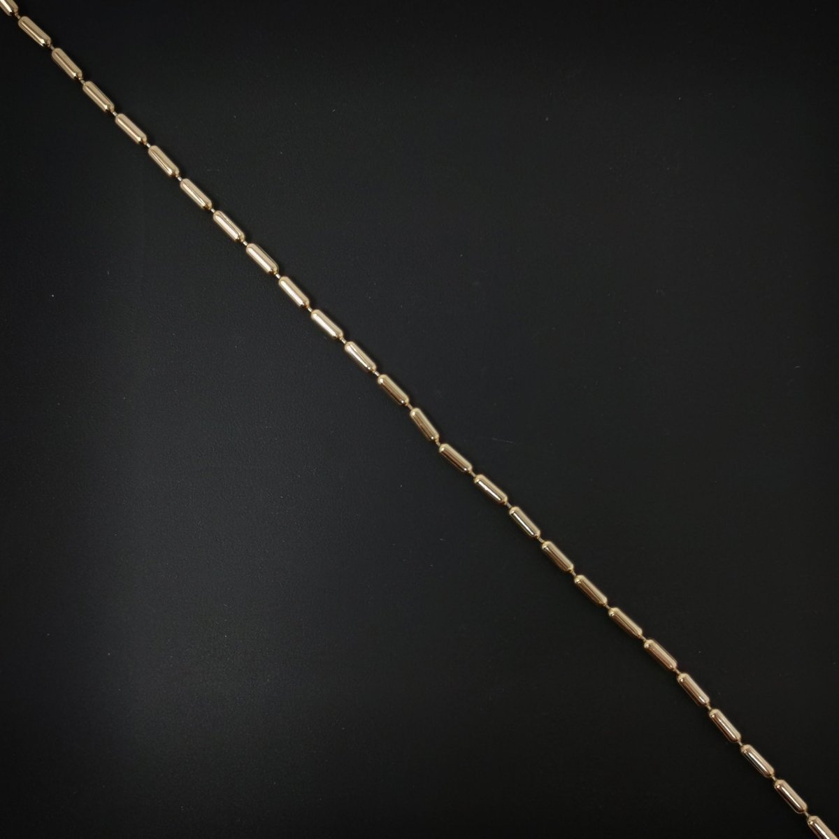 17.7 inches Layering Necklace, 18K Gold Plated 2mm Bead Necklace w/ Spring Rings | CN-657 - DLUXCA