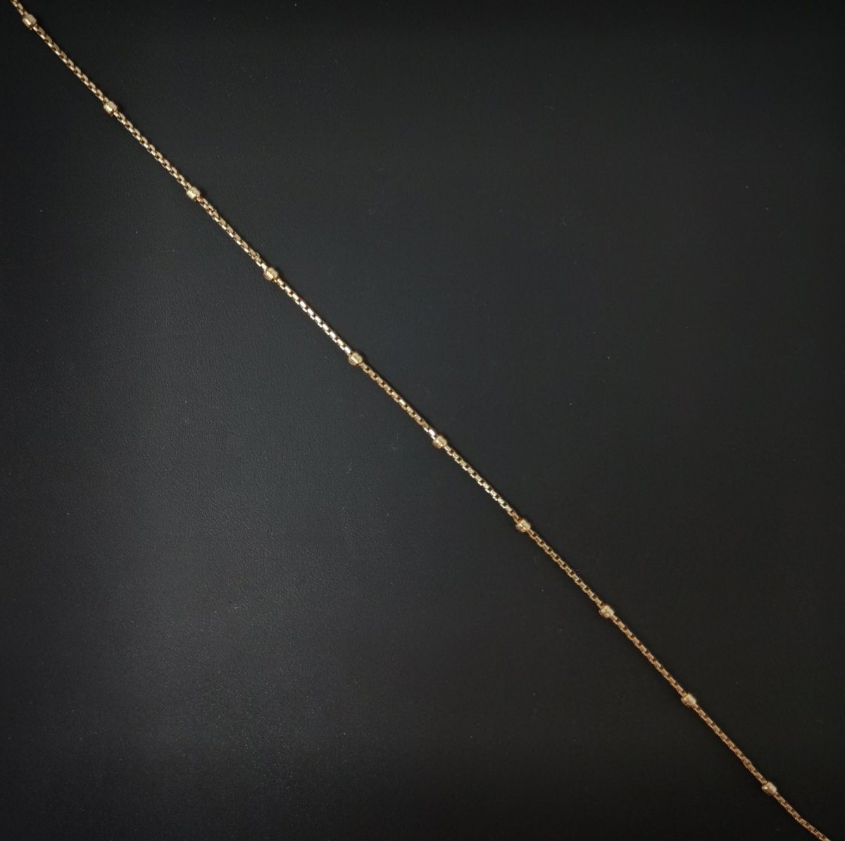 17.7 inches Ready To Use 18K Rosy Gold Filled Box Necklace Chain, Layering Ball Box Chain, Dainty 2mm Box Necklace w/ Spring Ring | CN-692 Clearance Pricing - DLUXCA