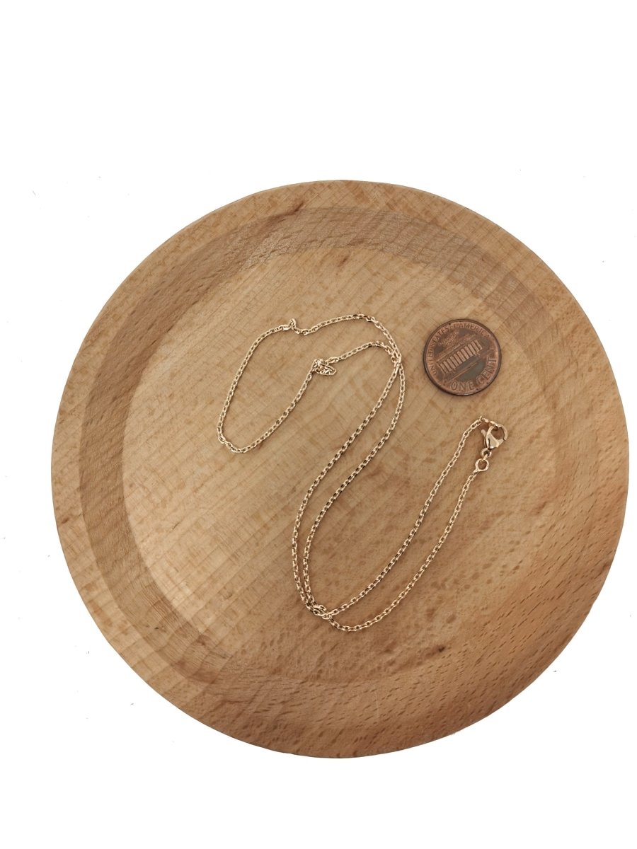 17.7'' Ready to Use 18K Gold Filled Thin Rolo Necklace Chain, Layering Rolo Chain Dainty Necklace, For Pendant Charm Necklace Making | CN-575 - DLUXCA