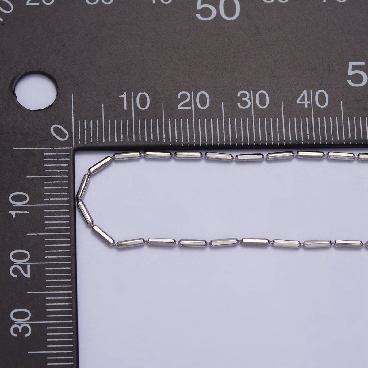 17.75 Inch Tube Chain Silver Dainty Tube Cable Link Necklace Ready to Wear for Jewelry Making w/ Clasp for Jewelry Making Supply | WA-1593 Clearance Pricing - DLUXCA