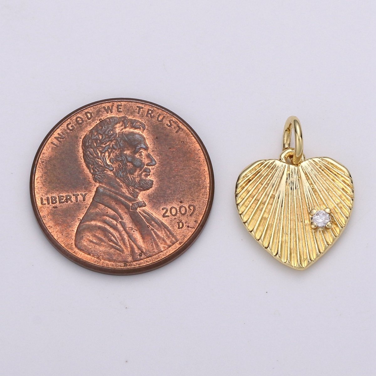 17X12mm 24k Gold Filled Heart Charms, Love Pendant, Dainty Heart Pendant Cubic Heart Charm for Bracelet Earring Necklace supply D-412 - DLUXCA