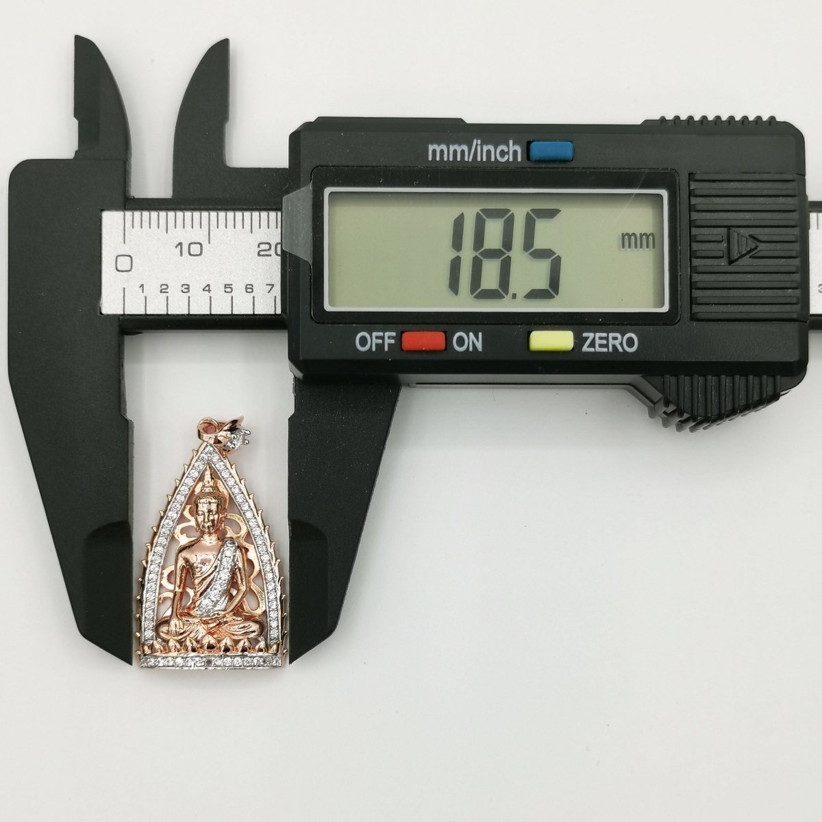 18 Gold Filled Buddha Pendant Micro Pave Meditate Buddha Charm Religious Jewelry Making Supply Yoga Jewelry J-178 - DLUXCA