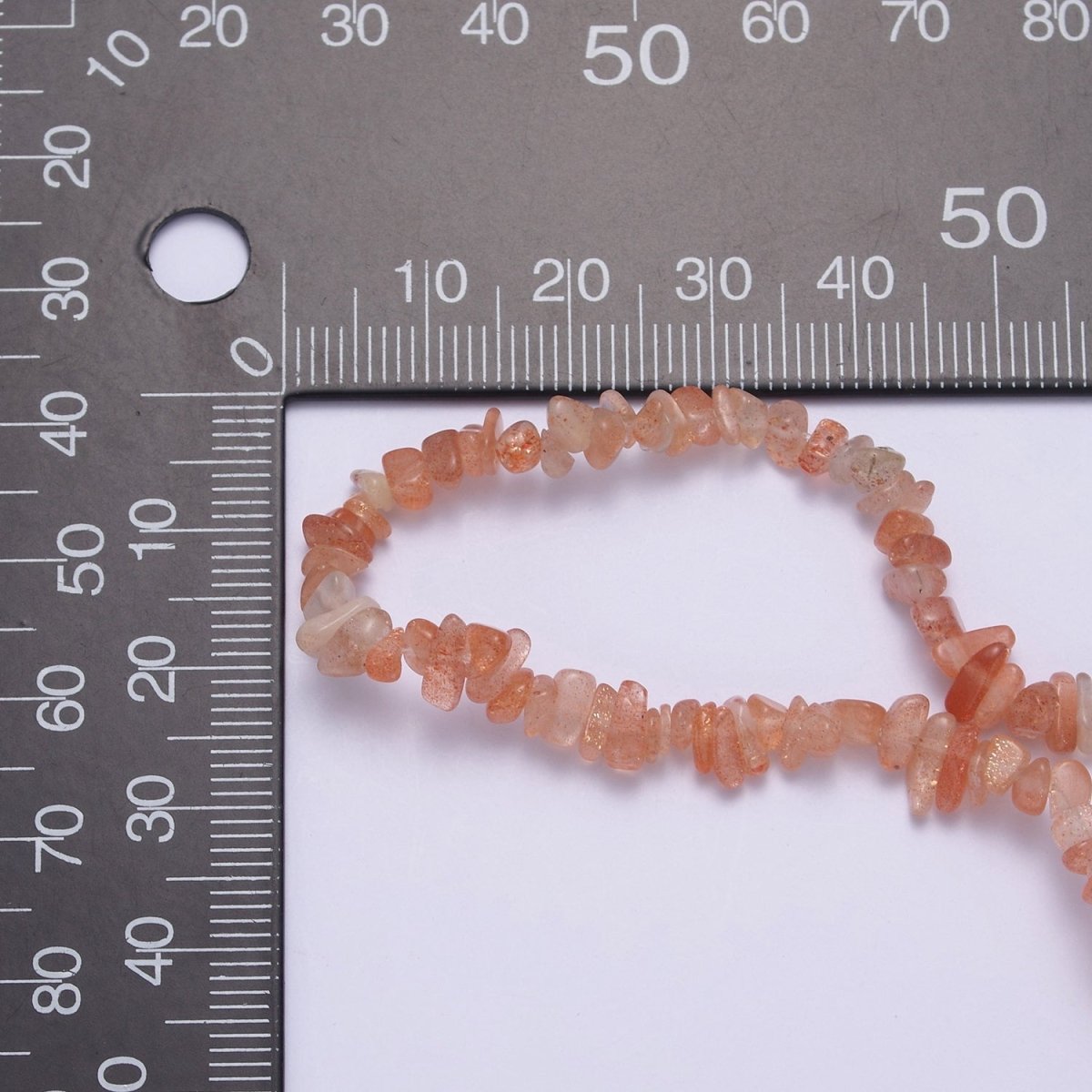 18.2 Inch Natural Orange Carnelian Crystal Stone Bead Necklace with 2" Extender | WA-638 Clearance Pricing - DLUXCA
