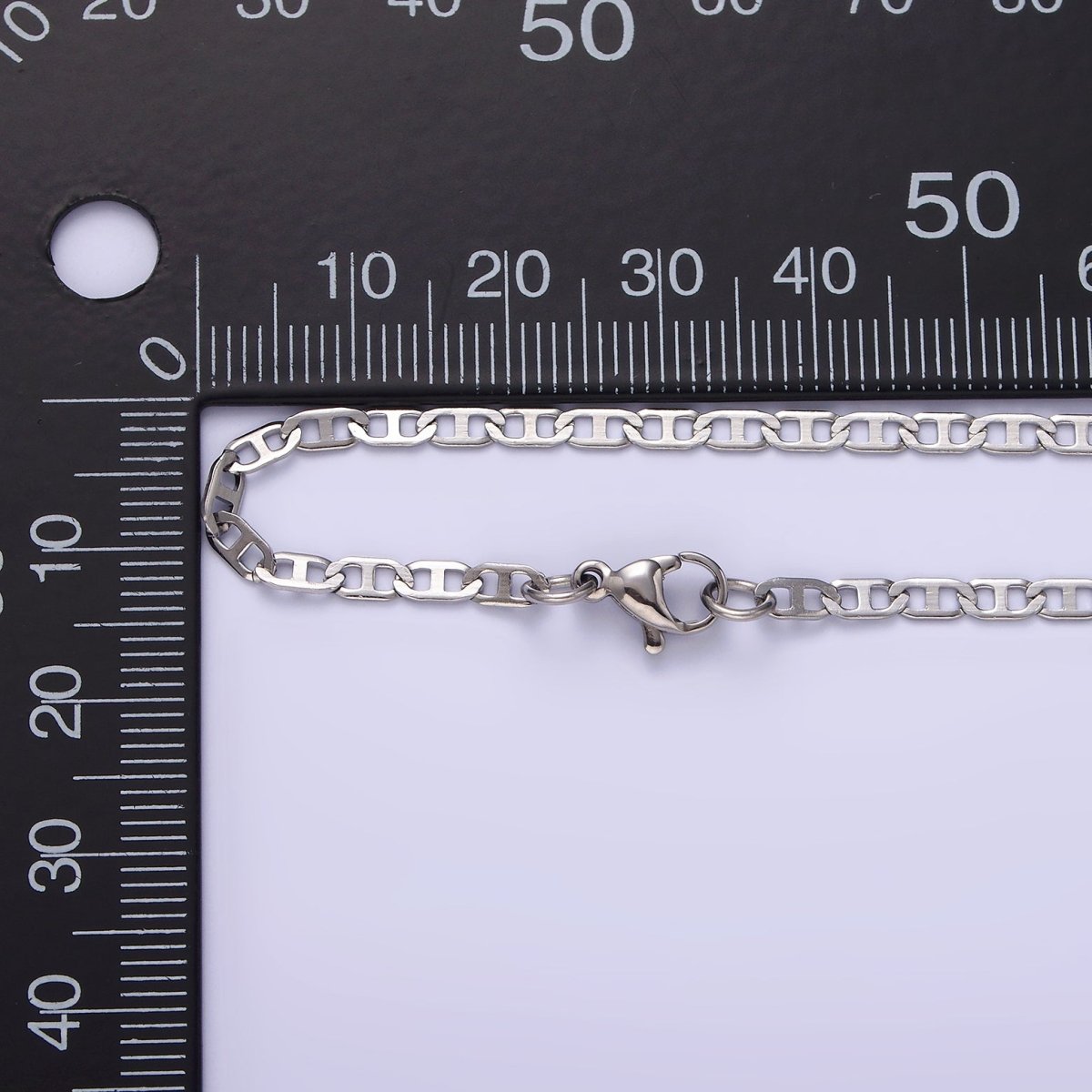 18.3 inch Stainless Steel Flat Mariner Chain For Wholesale Chains And Jewelry Making Supplies Findings | WA-2099 Clearance Pricing - DLUXCA