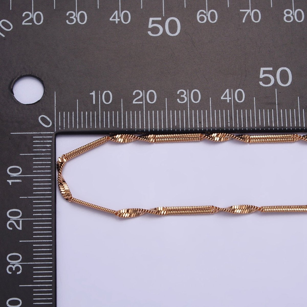 18.5 Inch Twisted Chain 18K Gold Filled Dainty Rope Chain Necklace | WA-1603 Clearance Pricing - DLUXCA