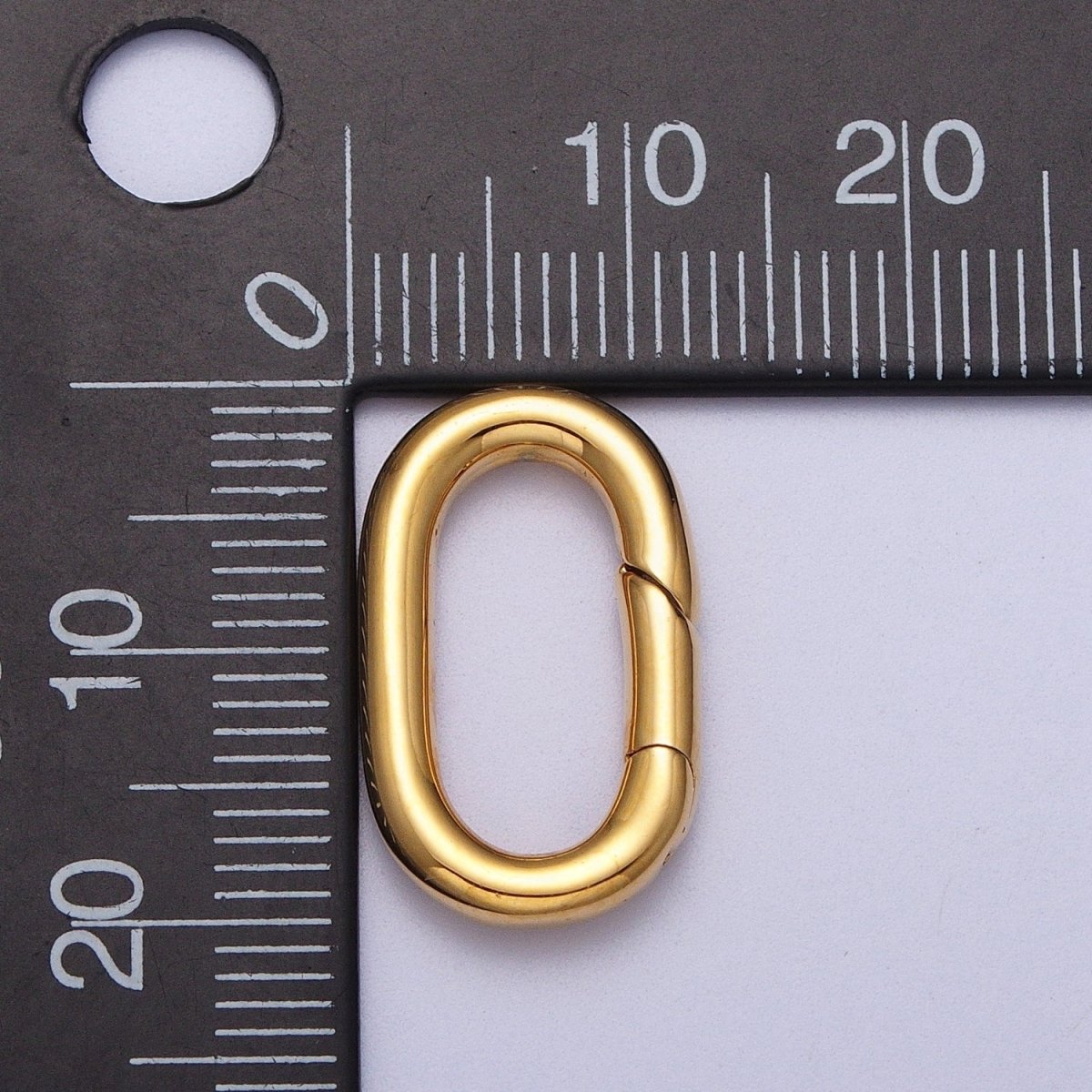 18K, 24K, White Gold Filled Oval Push Spring Ring Gate Jewelry Supply in Gold & Silver | K-295 K-296 K-297 - DLUXCA