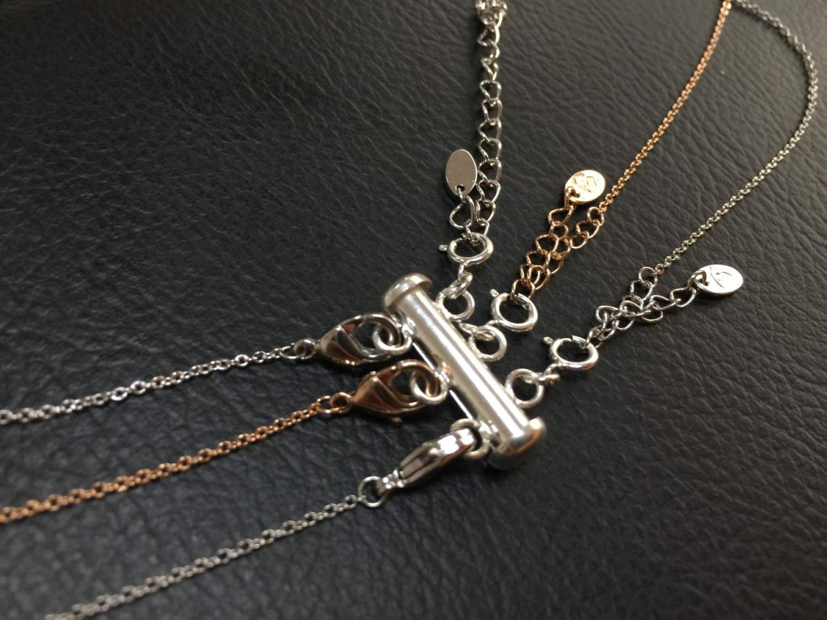 18k Gold Fill Layered Necklace Detangler, Multi Strand Necklace Detangler Clasp, Layering Necklace Spacer, Layer Necklaces / Stack Bracelet K-042 - K-045 L-575 - DLUXCA