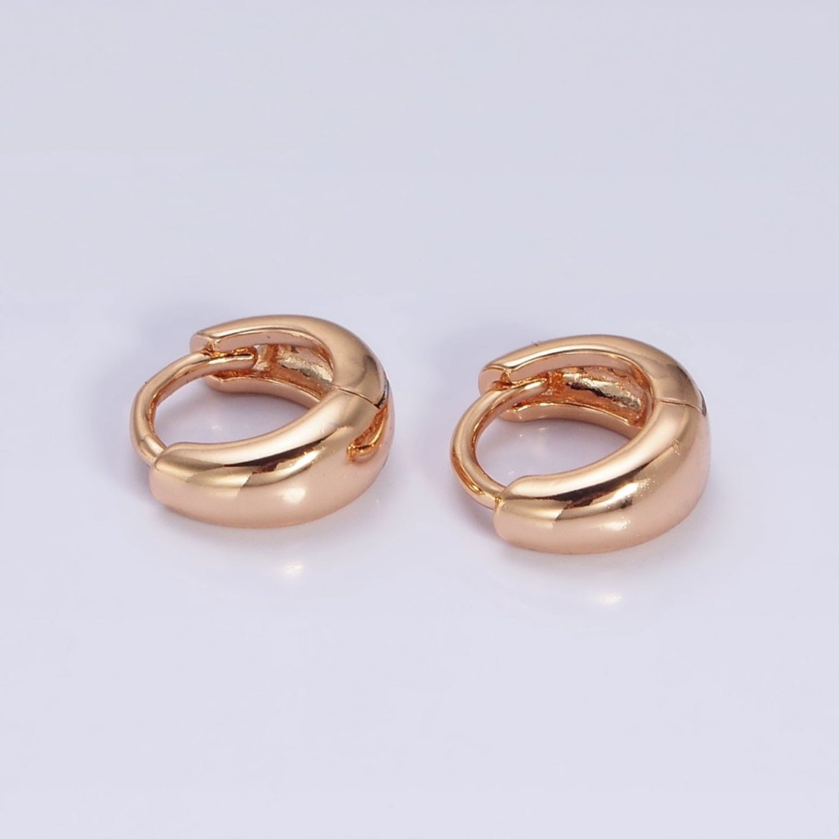 18K Gold Filled 10mm Cartilage Huggie Hoop Earrings | AD1277 - DLUXCA