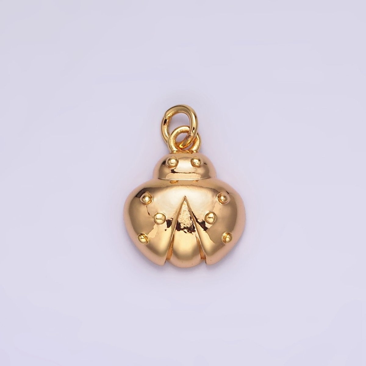 18K Gold Filled 12mm Dotted Ladybug Insect Animal Minimalist Charm | N1758 - DLUXCA